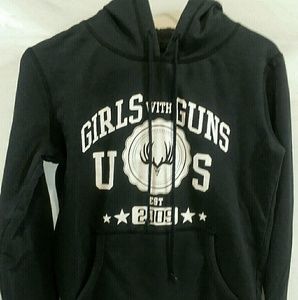 Girls With Guns Sweatshirt Medium Black